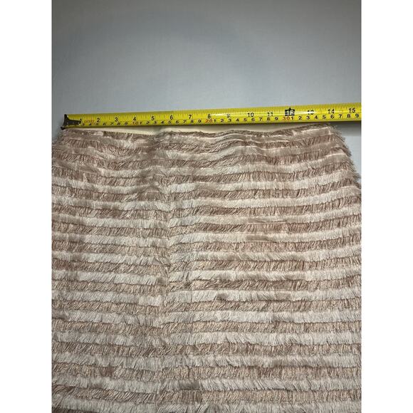 Erin By Erin Featherstone Tiered Fringe Mini Skirt Peach Size 4 NWTS - Picture 3 of 7